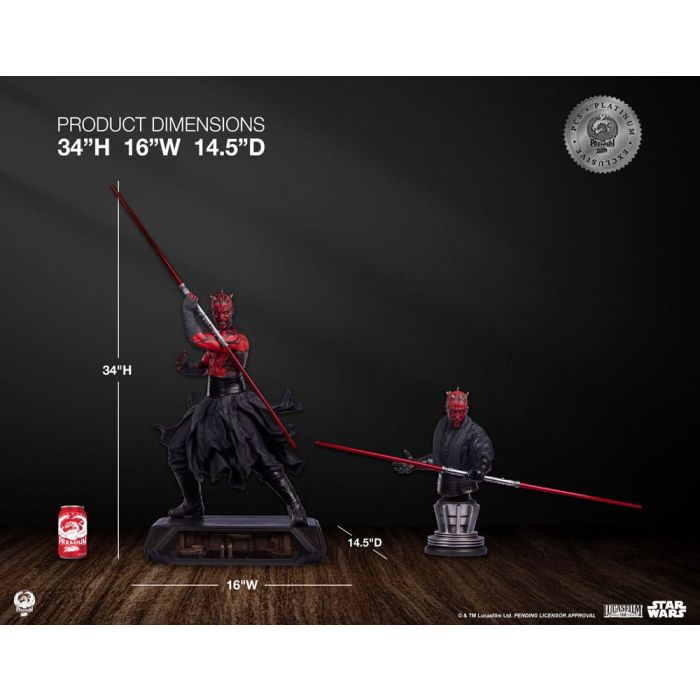 Star Wars Epic Series Statue 1/3 Darth Maul Platinum Exclusive 86 cm  