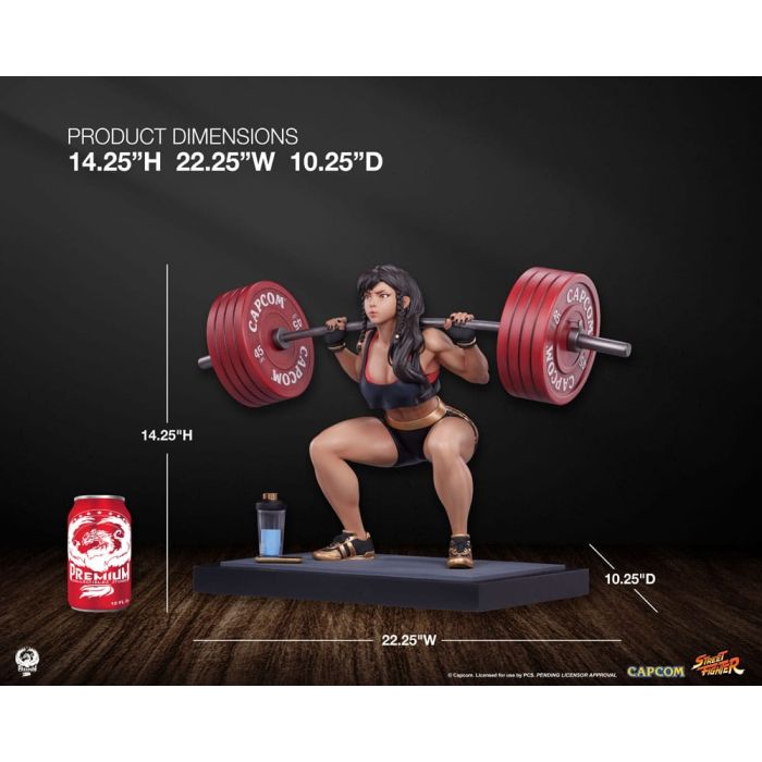 Street Fighter Premier Series Statue 1/4 Chun-Li Powerlifting (Battle Edition) 37 cm