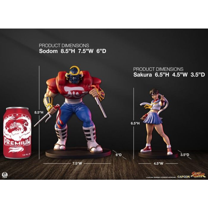Street Fighter Street Jam Statues 1/10 Sakura & Sodom 22 cm