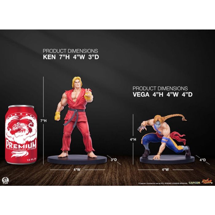 Street Fighter Street Jam Statuen 1/10 Ken & Vega Set