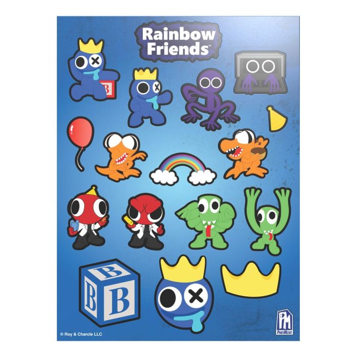 Rainbow Friends Head Bundle Blue Metallic