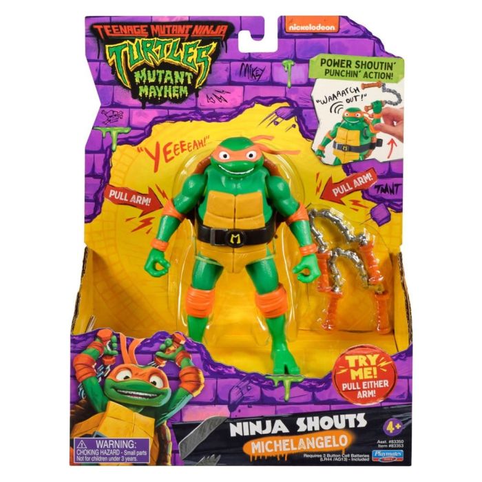 Teenage Mutant Ninja Turtles: Mutant Mayhem Ninja Shouts Action Figure Michelangelo