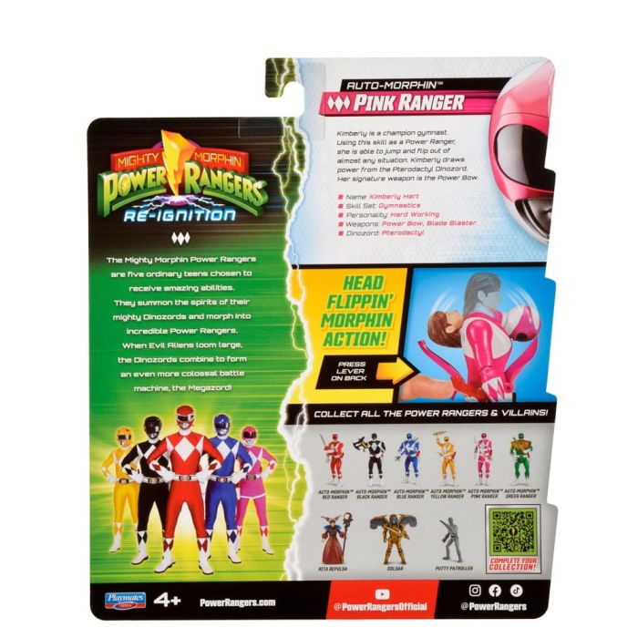 Mighty Morphin Power Rangers Action Figure Auto-Morphin Pink Ranger 12 cm