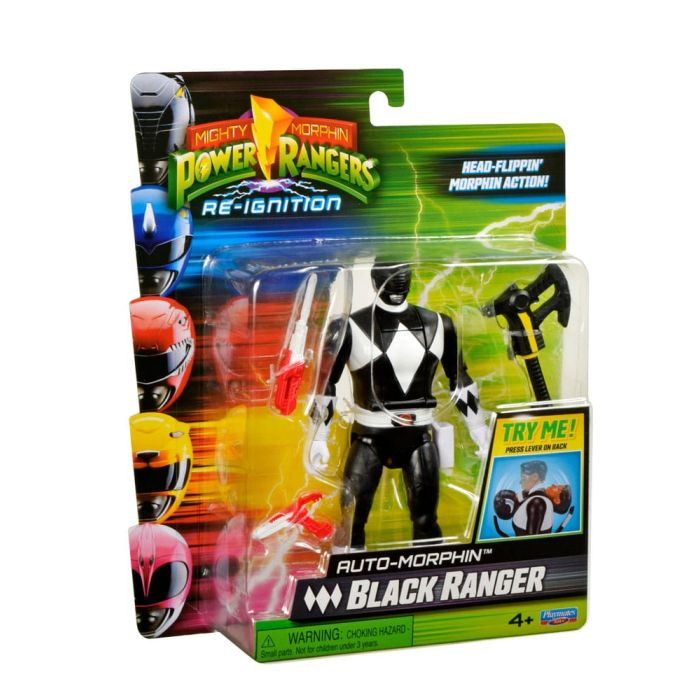Mighty Morphin Power Rangers Action Figure Auto-Morphin Black Ranger 12 cm