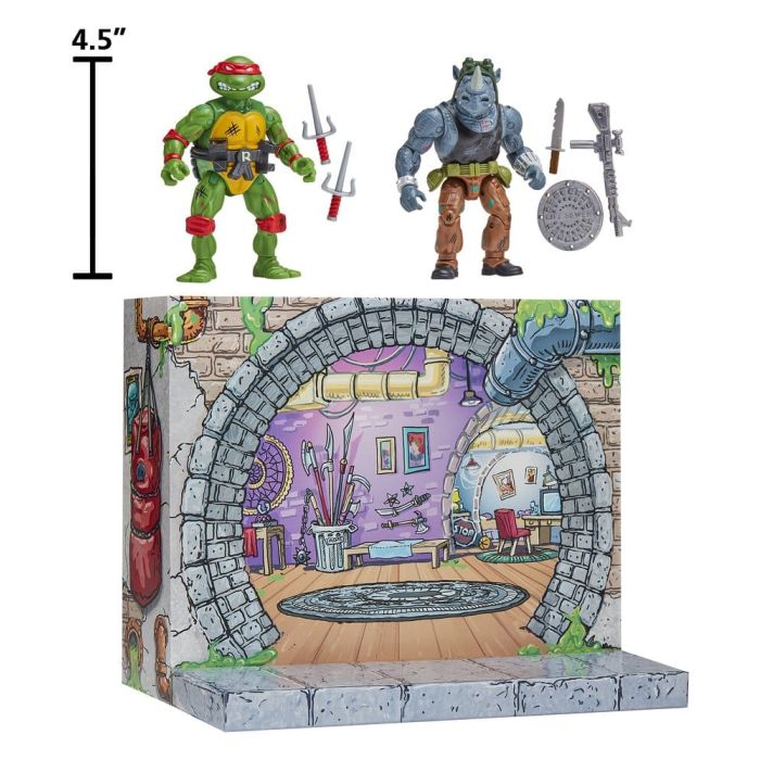 Teenage Mutant Ninja Turtles: Remastered Action Figures Raphael vs. Rocksteady
