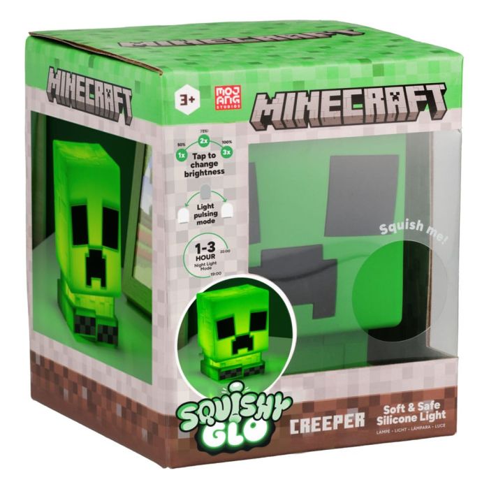 Minecraft Squishy Glo Silicon Light Creeper 15 cm  