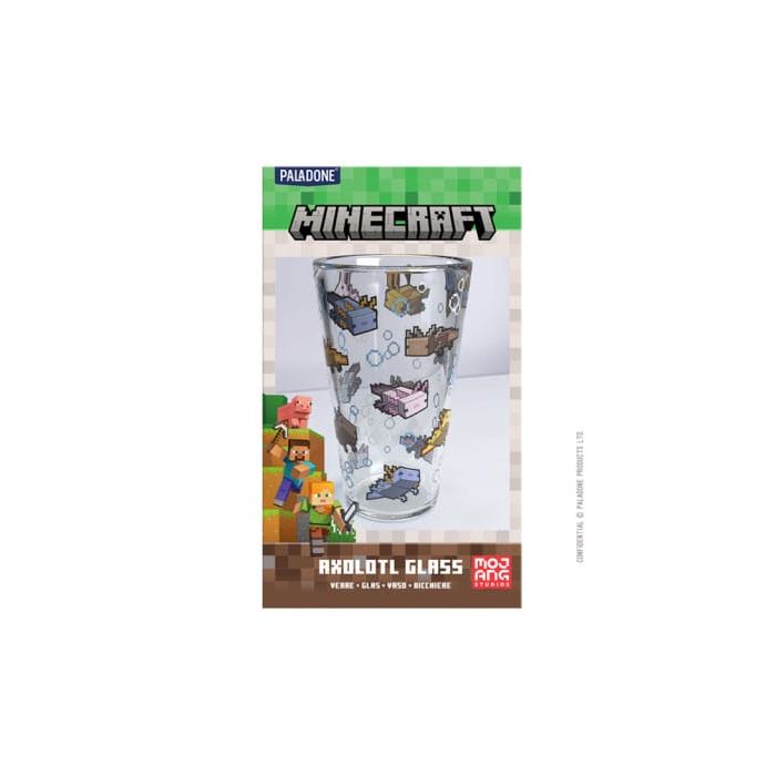 Minecraft Pint Glass Axolotl