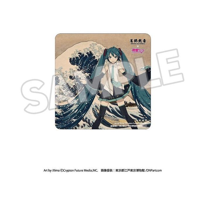 Katsushika Hokusai x Hatsune Miku Car Magnet Thirty-six Views of Mount Fuji/The Great Wave off Kanagawa