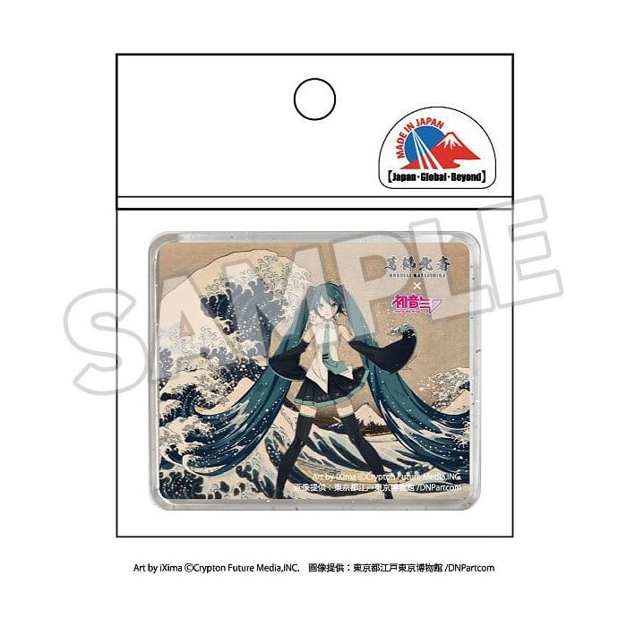Katsushika Hokusai x Hatsune Miku 3D Magnet Thirty-six Views of Mount Fuji The Great Wave off Kanagawa