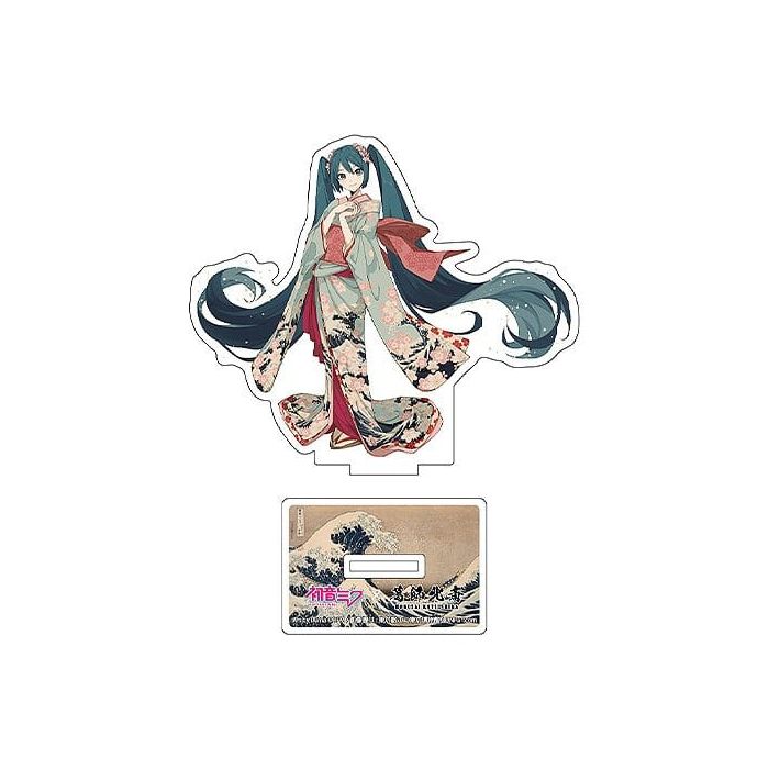 Hatsune Miku x Katsushika Hokusai iXima Die-Cut Acrylic Stand The Great Wave off Kanagawa 10 cm (5)