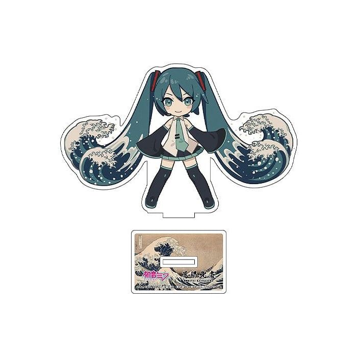 Hatsune Miku x Katsushika Hokusai iXima Die-Cut Acrylic Stand The Great Wave off Kanagawa 10 cm (5)