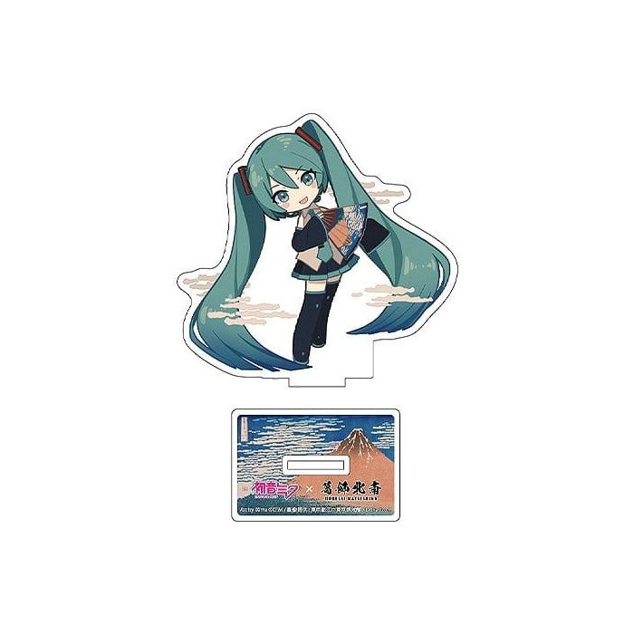 Hatsune Miku x Katsushika Hokusai iXima Die-Cut Acrylic Stand The Great Wave off Kanagawa 10 cm (5)