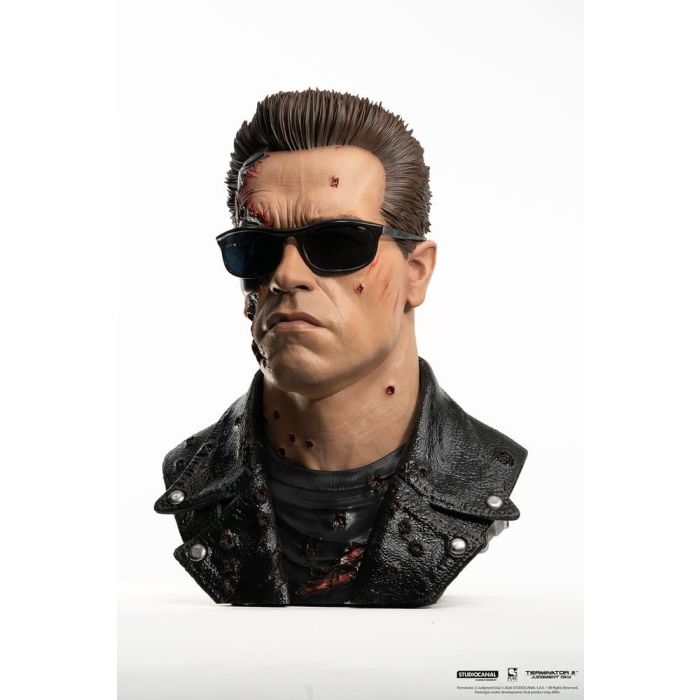 Terminator 2 Replik 1/1 T-800 Model 101 Battle Damaged Art Mask 47 cm