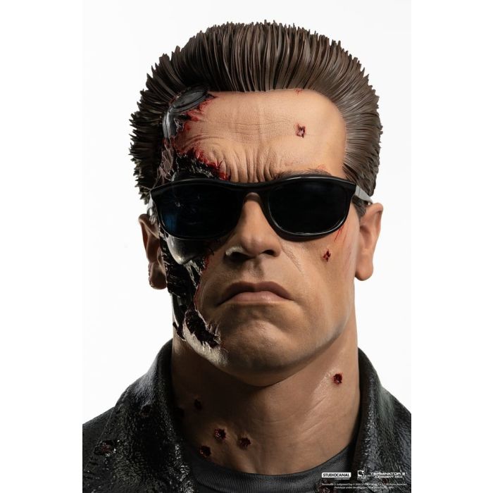 Terminator 2 Replik 1/1 T-800 Model 101 Battle Damaged Art Mask 47 cm