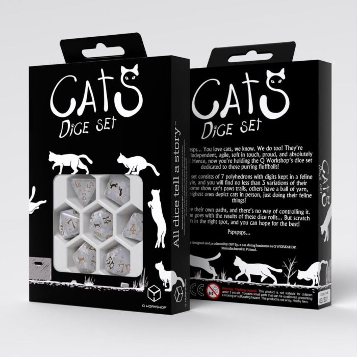 CATS Dice Set of 7 Purrl