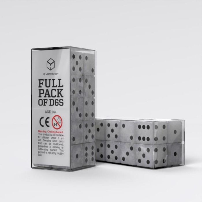 Q Workshop Dice Set Full Pack D6 Pearl (20)