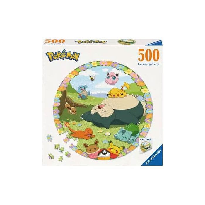 Pokémon Round Jigsaw Puzzle Flowery Pokémon (500 pieces)