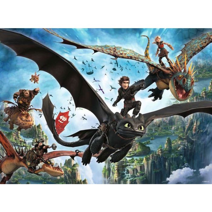How to Train Your Dragon Children's Jigsaw Puzzle XXL Dragons & Heroes (150 pieces)