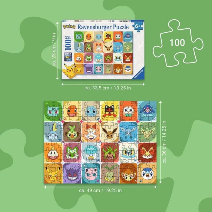 Pokémon Children's Jigsaw Puzzle Pokémon Faces (100 Pieces XXL)