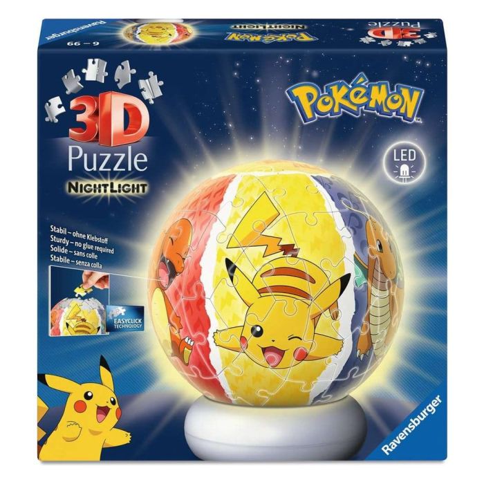 Pokémon 3D Jigsaw Puzzle Ball Nightlight (73 Pieces)