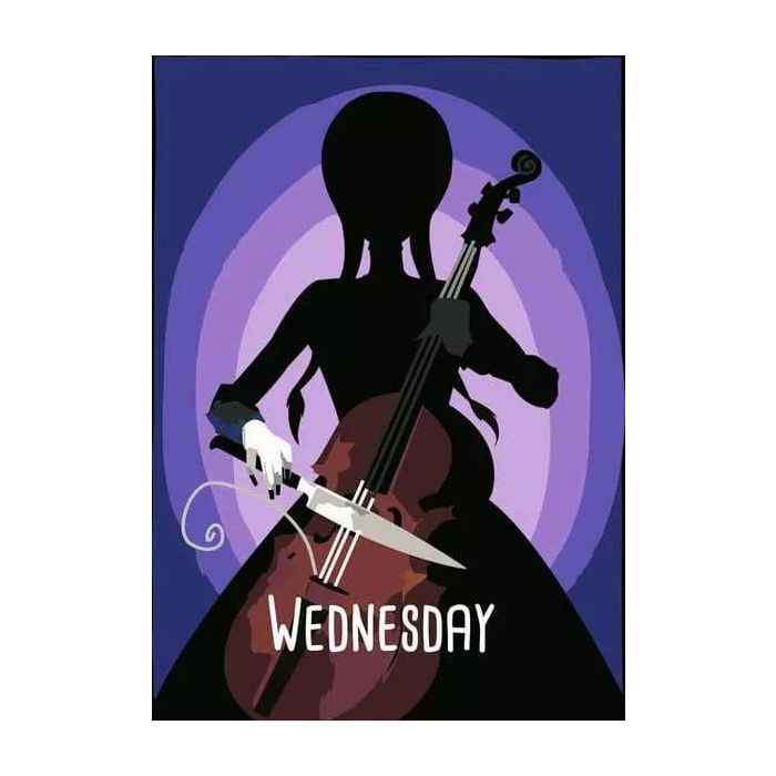 Wednesday CreArt Paint by Numbers Painting Set Wednesday 18 x 24 cm 
