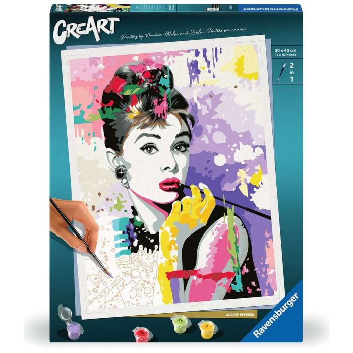Audrey Hepburn CreArt Paint by Numbers Painting Set 30 x 40 cm