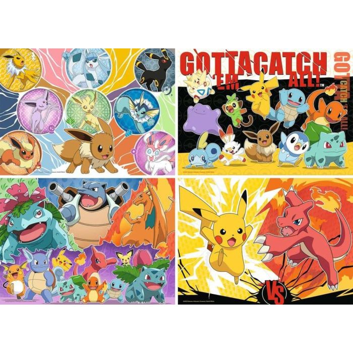 Pokémon Puzzle 4-Pack Pokémon Buddies (4x100 Pieces)