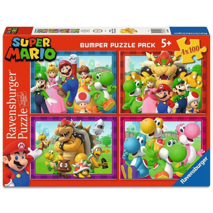 Super Mario Puzzle 4-Pack Time for Mario! (4x100 Pieces)