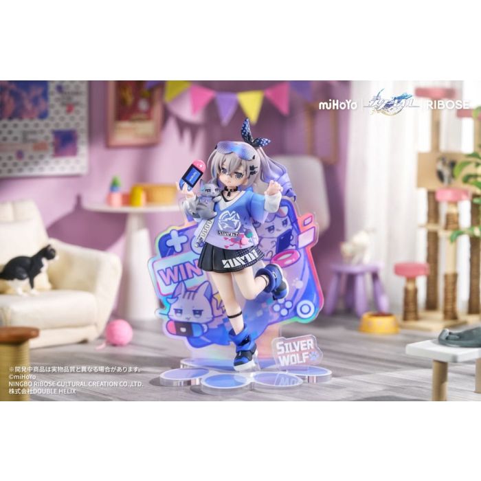 Honkai: Star Rail Rise Up Little Cat Series PVC Statue Silver Wolf Ver. 19 cm