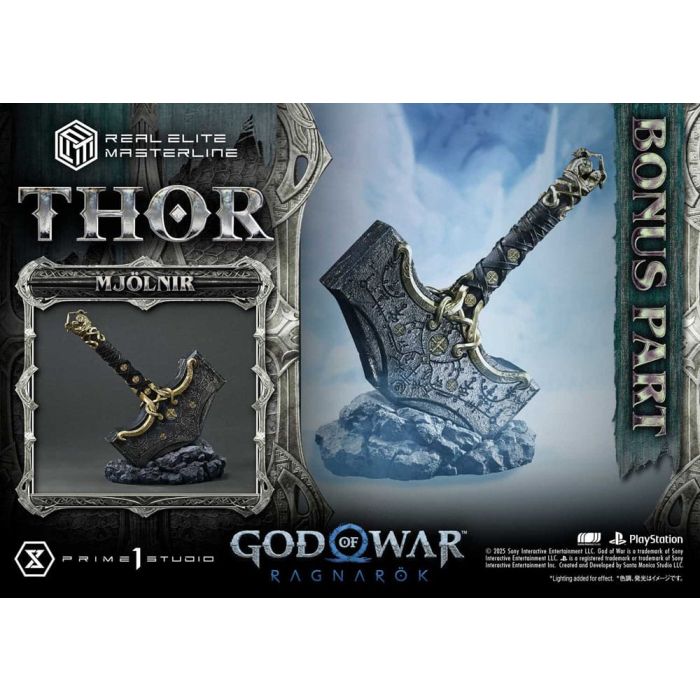 God of War: Ragnarök Real Elite Masterline Series Statue 1/3 Thor Deluxe Bonus Version 105 cm