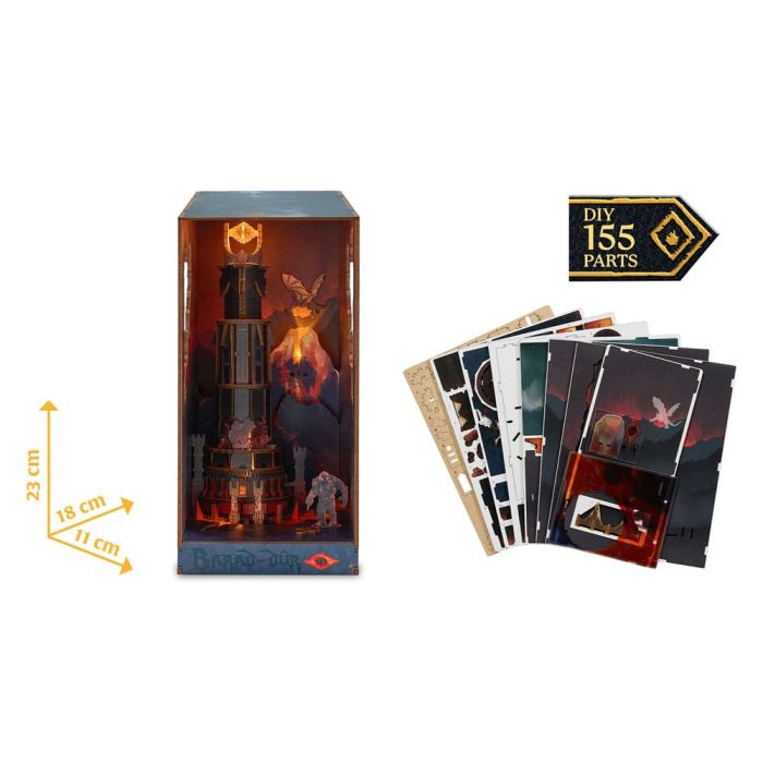 The Lord of the Rings Tiny Adventures Book Nook Mini Diorama Barad-Dûr 23 cm