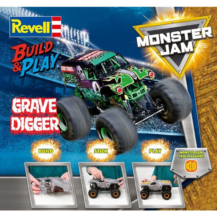 Monster Jam Revell Build & Play Kit Monster Jam Grave Digger