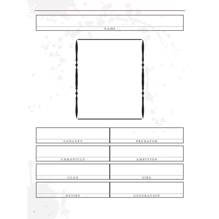 Vampire: The Masquerade 5th Edition RPG Journal Expanded Character Sheet Journal *Englische Version*
