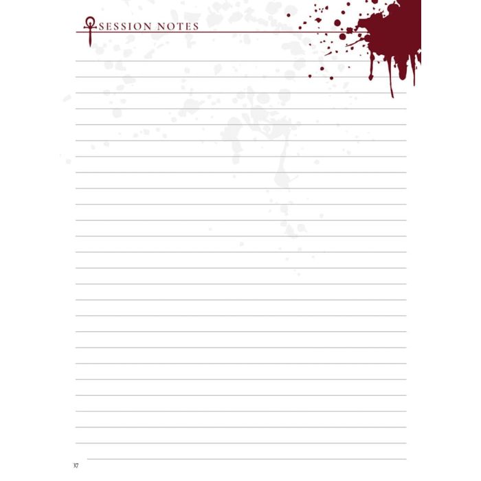 Vampire: The Masquerade 5th Edition RPG Journal Expanded Character Sheet Journal *Englische Version*
