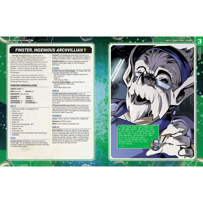 Power Rangers RPG book Finster's Monster-Matic Cookbook Sourcebook *Englische Version*
