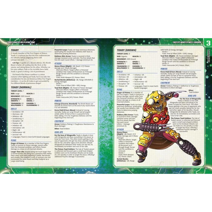 Power Rangers RPG book Finster's Monster-Matic Cookbook Sourcebook *Englische Version*