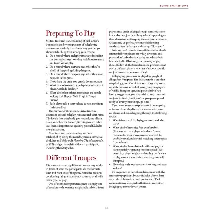 Vampire: The Masquerade 5th Edition RPG book Blood-Stained Love Sourcebook *Englische Version*