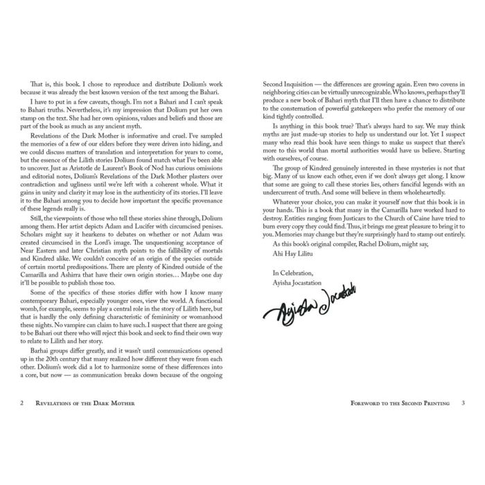 Vampire: The Masquerade 5th Edition RPG book Revelations of the Dark Mother Accessory *Englische Version*