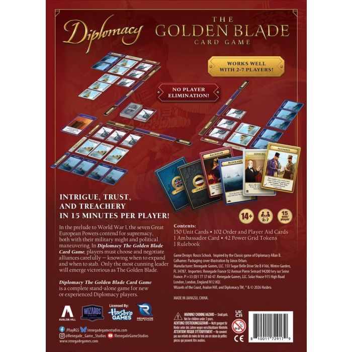 Diplomacy: The Golden Blade card game *Englische Version*