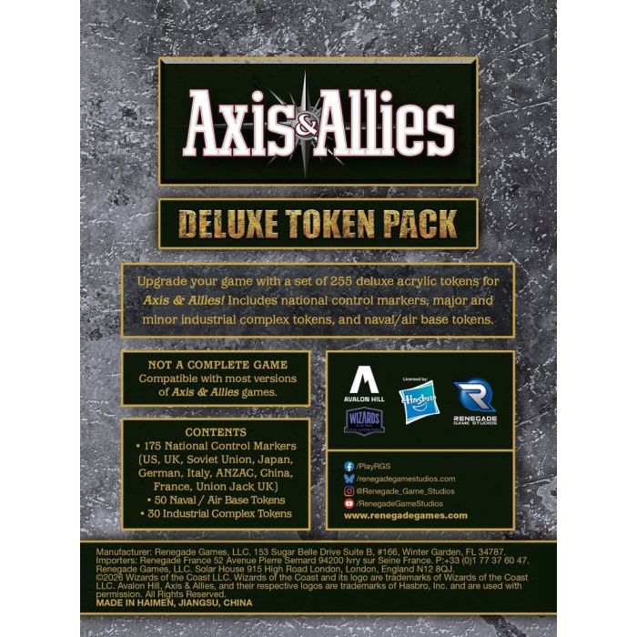 Axis & Allies Deluxe Token Pack *English Version*