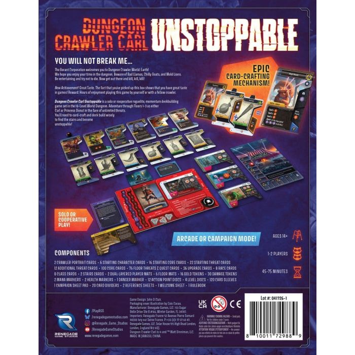 Dungeon Crawler Carl Board Game Unstoppable *English Version*