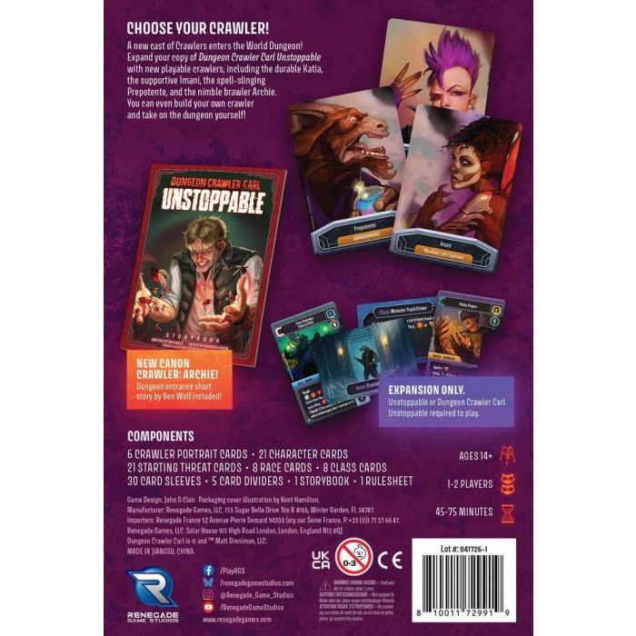 Dungeon Crawler Carl Unstoppable: Crawler Chaos Expansion *English Version*
