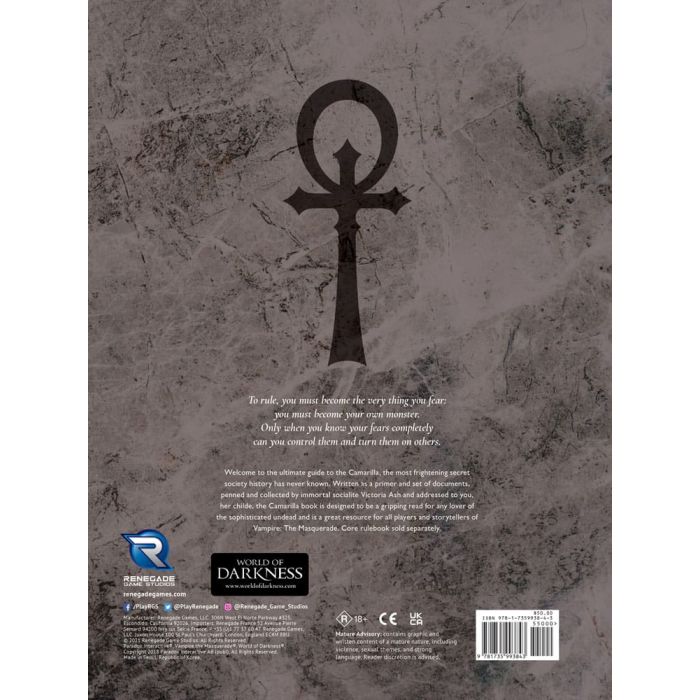 Vampire: The Masquerade 5th Edition RPG book Camarilla Sourcebook *Englische Version*