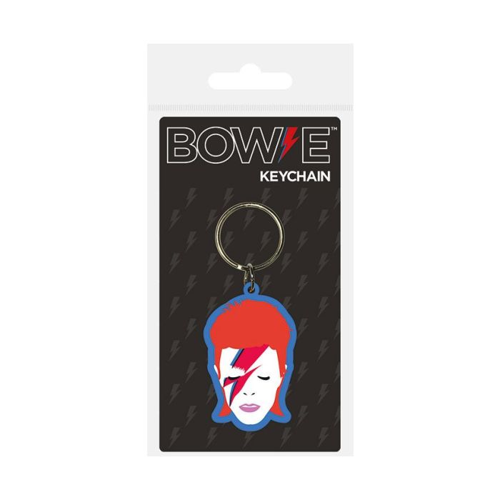 David Bowie Rubber Keychain Aladdin Sane 6 cm