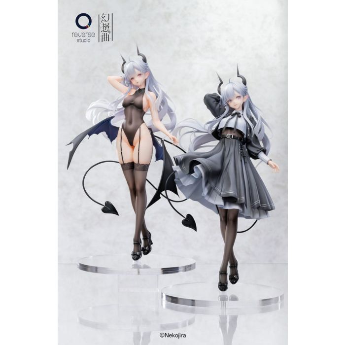 Original Character Fantasias Series Statue 1/6 set of 2 Thea-chan Apprentice Succubus Ver. (Regular Outfit & Underwear Edition) 29 cm 