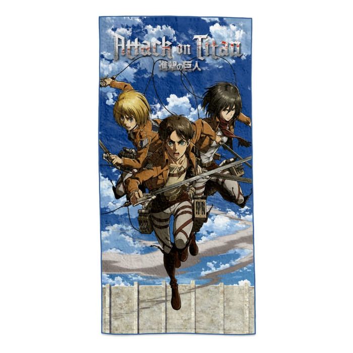 Attack on Titan Towel Eren, Mikasa & Armin 150 x 75 cm  