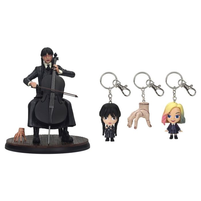Wednesday Cello Figure with Figurative Keychain 20 cm
