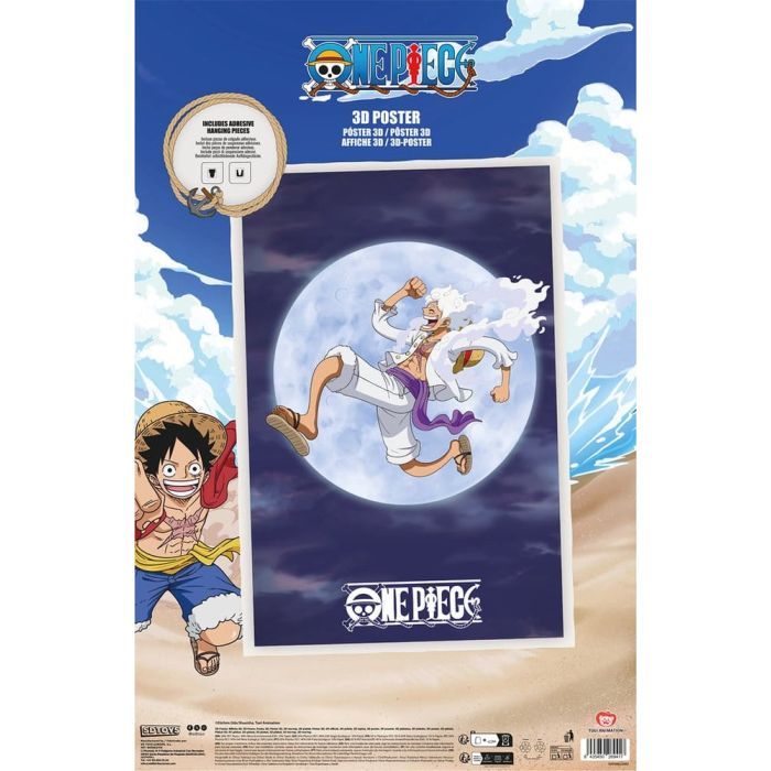 One Piece 3D Poster Monkey D. Luffy Gear 5 38 x 58 cm