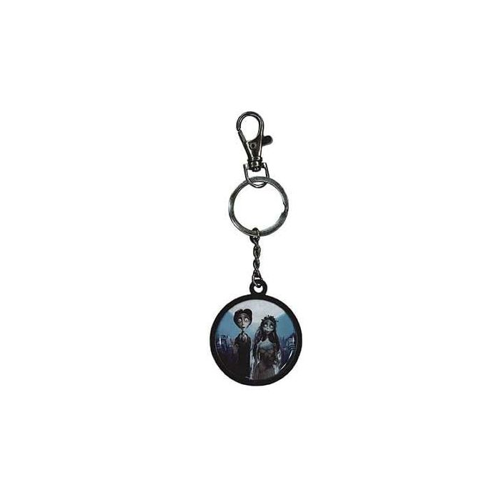 Corpse Bride Metal Keychain Couple & Logo