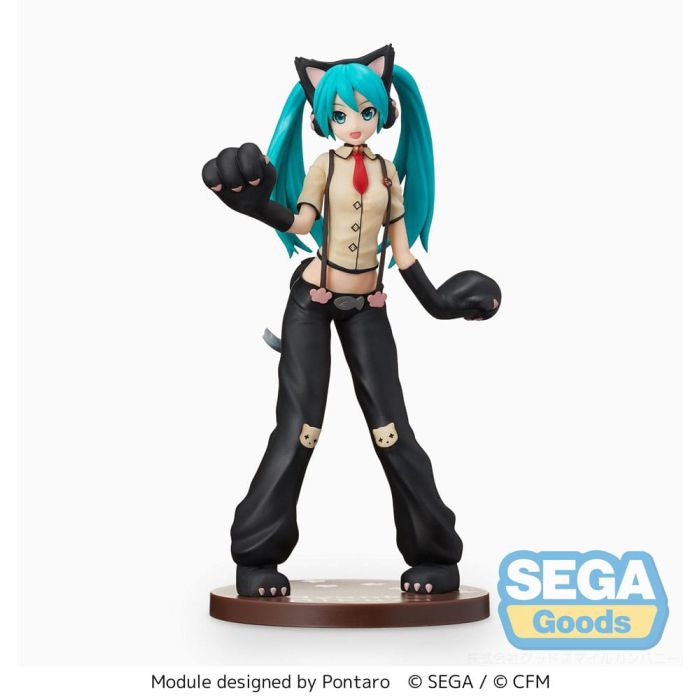 Hatsune Miku Project DIVA Arcade Future Tone SPM PVC Statue Hatsune Miku Kitty Cat 23 cm